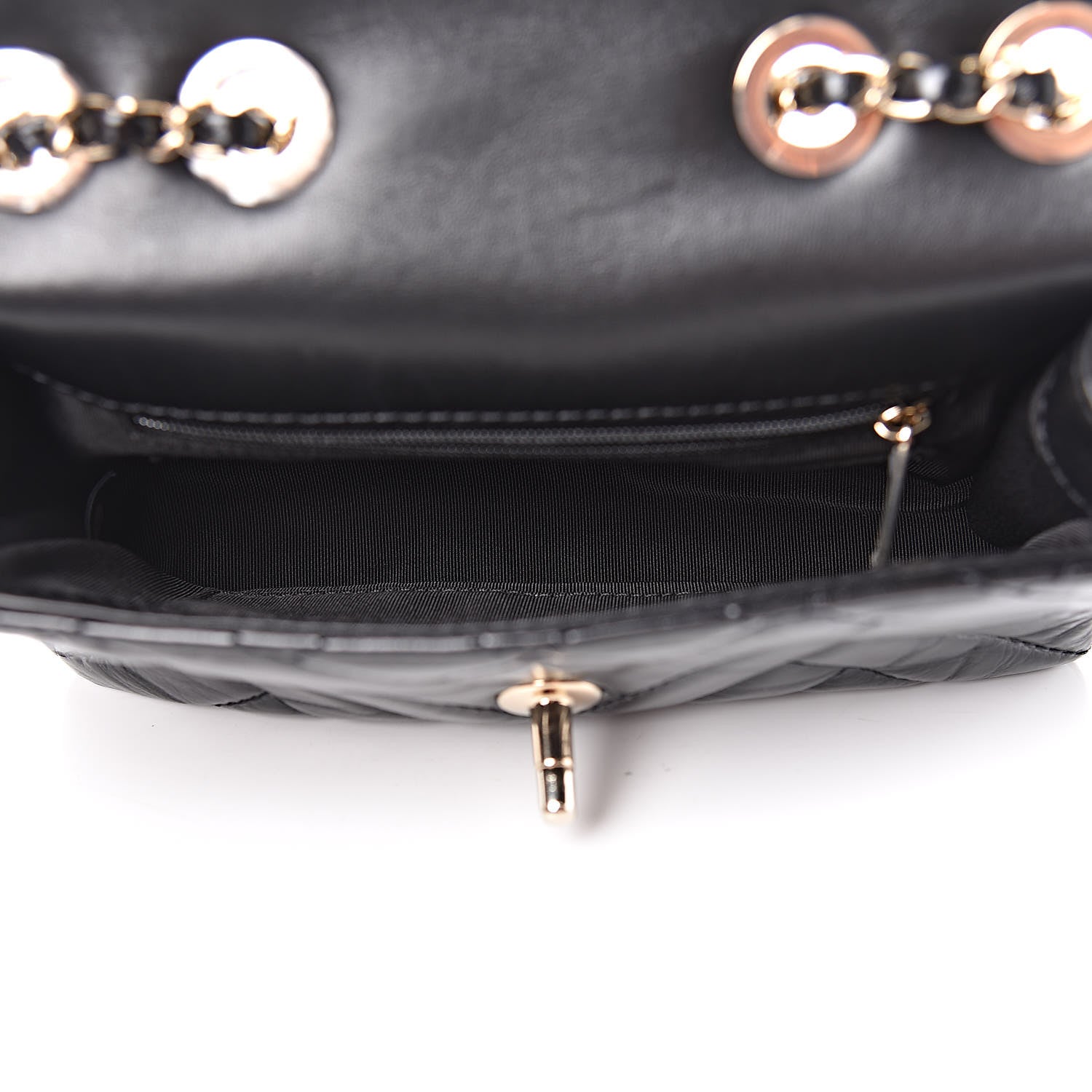 Chanel Shiny Lambskin Quilted Small Montcoco Flap Black 5 of 11