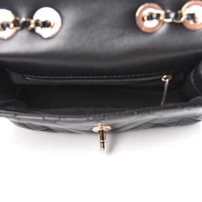 Chanel Shiny Lambskin Quilted Small Montcoco Flap Black 5 of 11