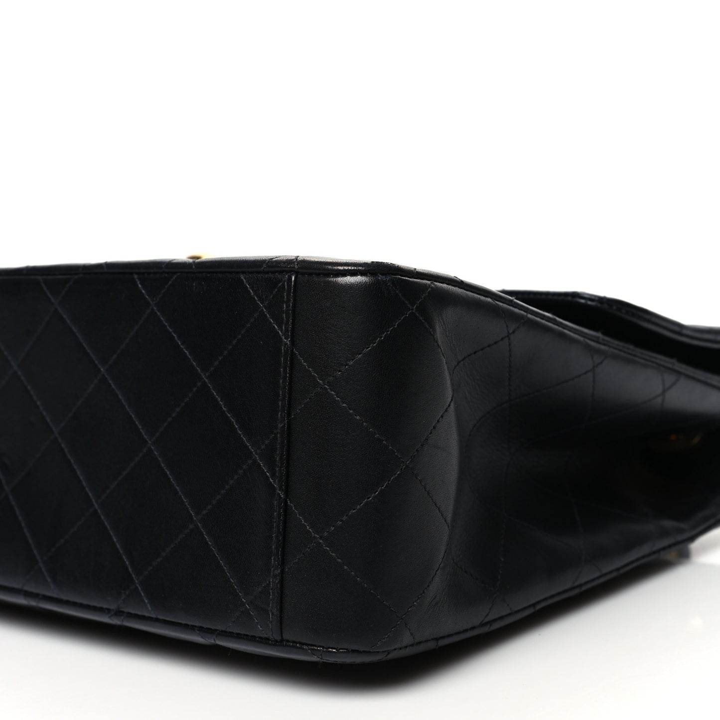 Lambskin Quilted XL Jumbo Single Flap Black