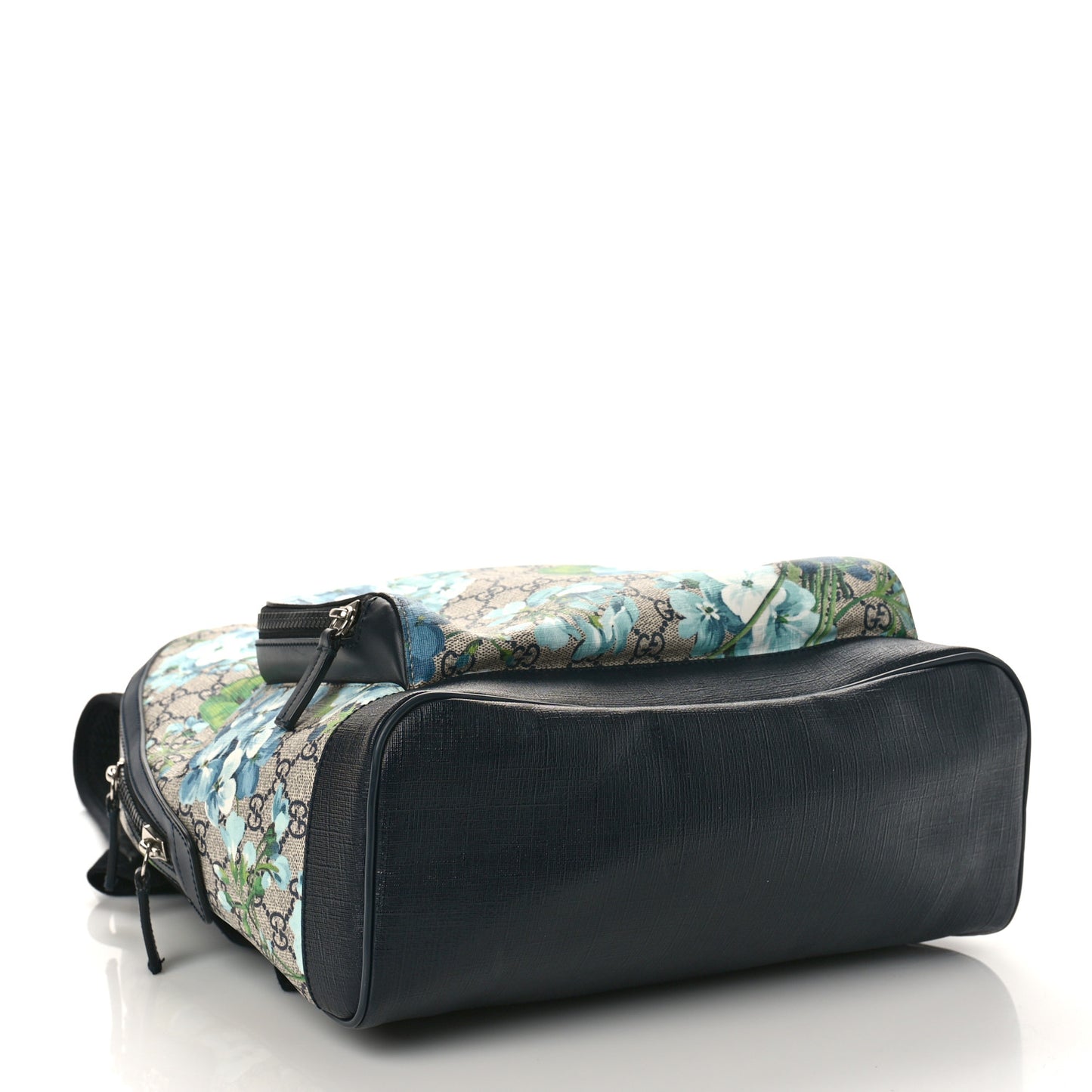 GG Supreme Monogram Blooms Medium Day Backpack Beige Blue Navy