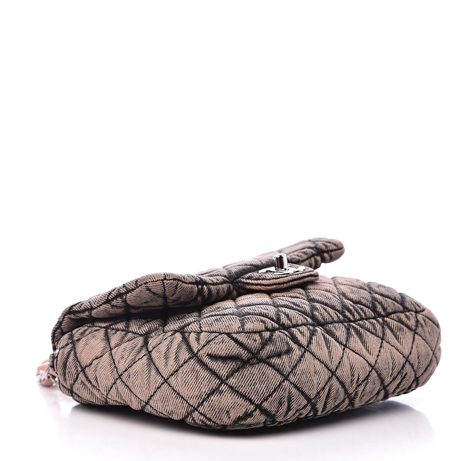 Chanel Denim Quilted Small Flap Light Pink Black 4 of 11