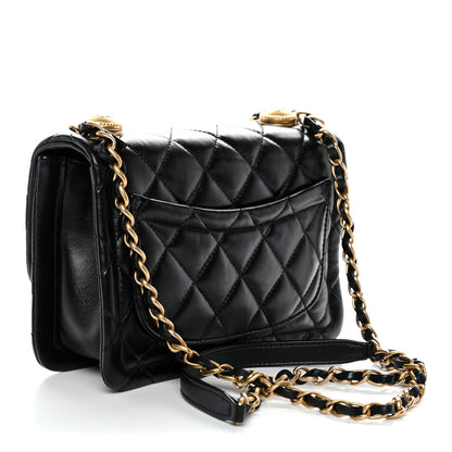 Chanel Shiny Lambskin Quilted Mini Flap Black 3 of 10