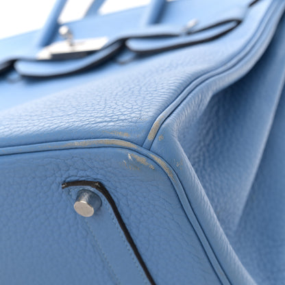 Hermes Taurillon Clemence Birkin 35 Azure 22 of 24
