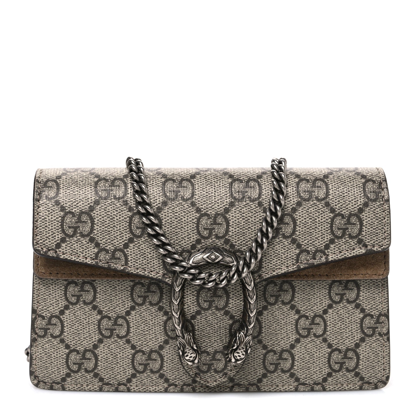 GG Supreme Monogram Super Mini Dionysus Shoulder Bag Taupe