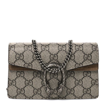 Gucci GG Supreme Monogram Super Mini Dionysus Shoulder Bag Taupe 1 of 10