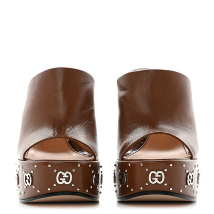 Gucci Malaga Kid Janaya 150mm Platform Sandals 39.5 Cuir 2 of 9