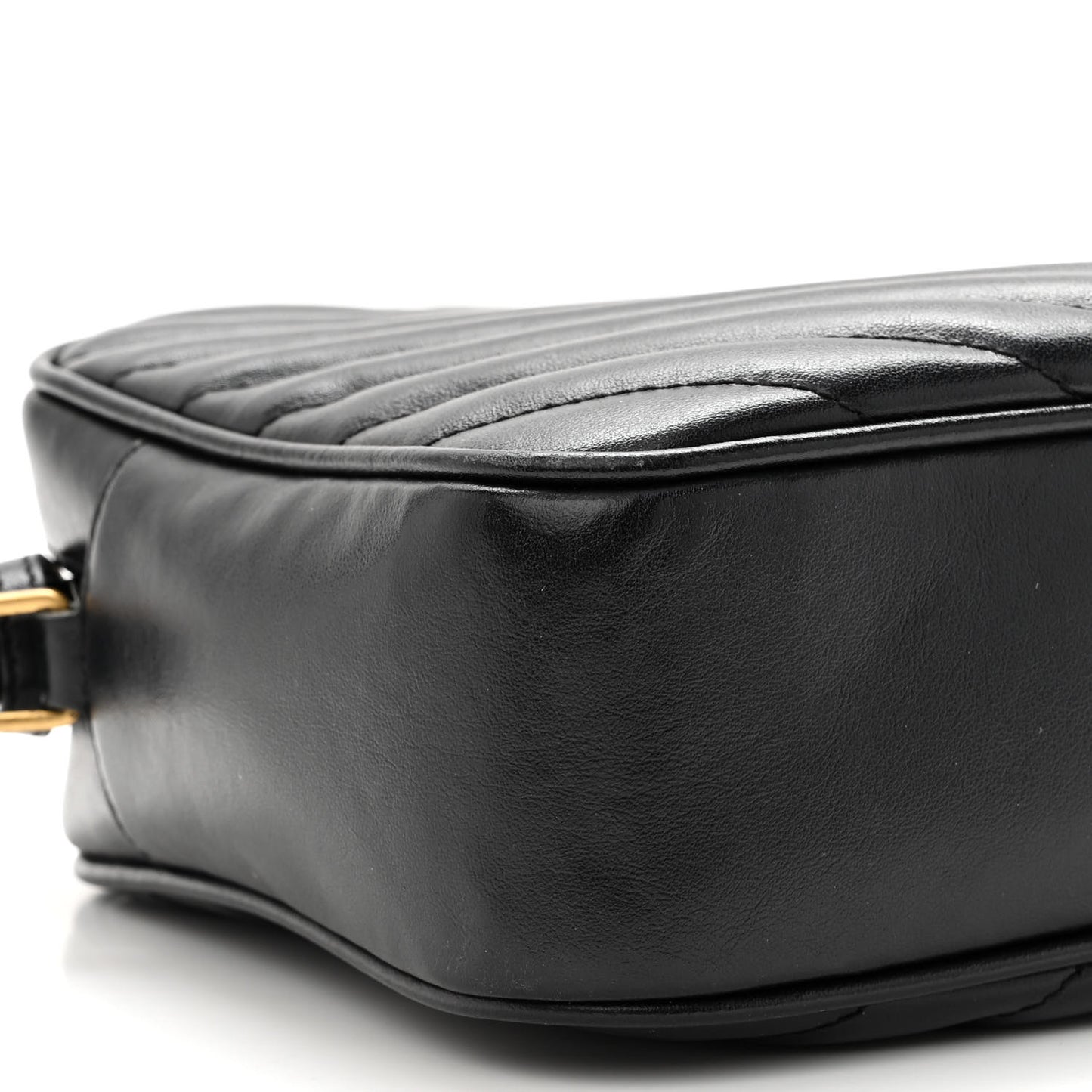 Calfskin Matelasse Monogram Lou Camera Bag Black