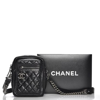 Chanel Crumpled Calfskin Camera Case Black 8 of 8