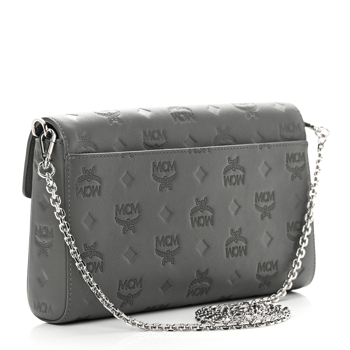 Calfskin Ottomar Monogram Medium Millie Crossbody Bag Charcoal
