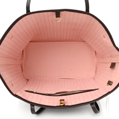 Louis Vuitton Damier Ebene Neo Neverfull MM Rose Ballerine 7 of 14