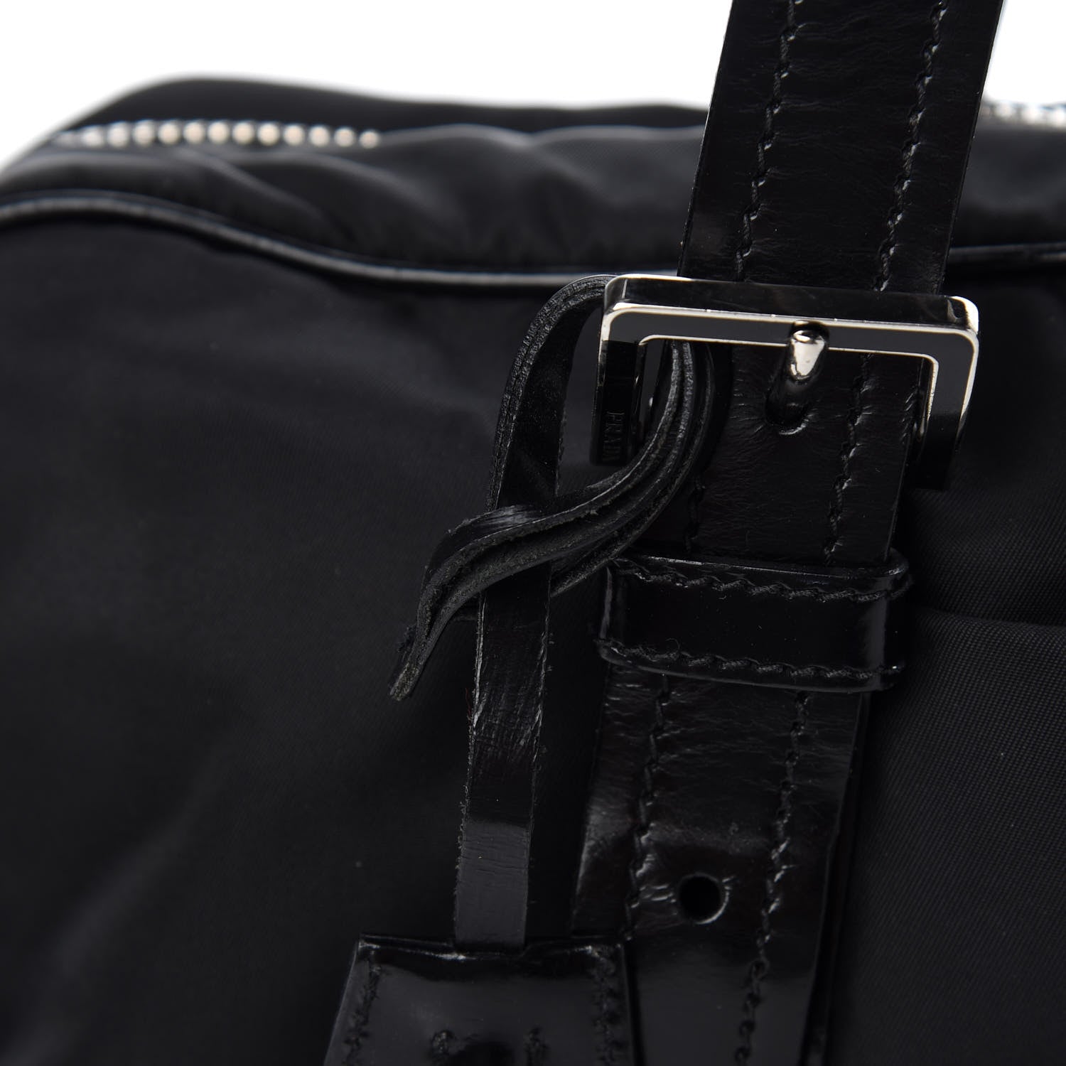 Prada Tessuto Nylon Vitello Shoulder Bag Black 10 of 10