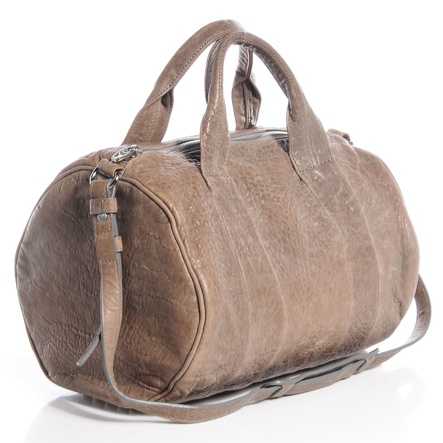 Pebbled Lambskin Rocco Melange Grey