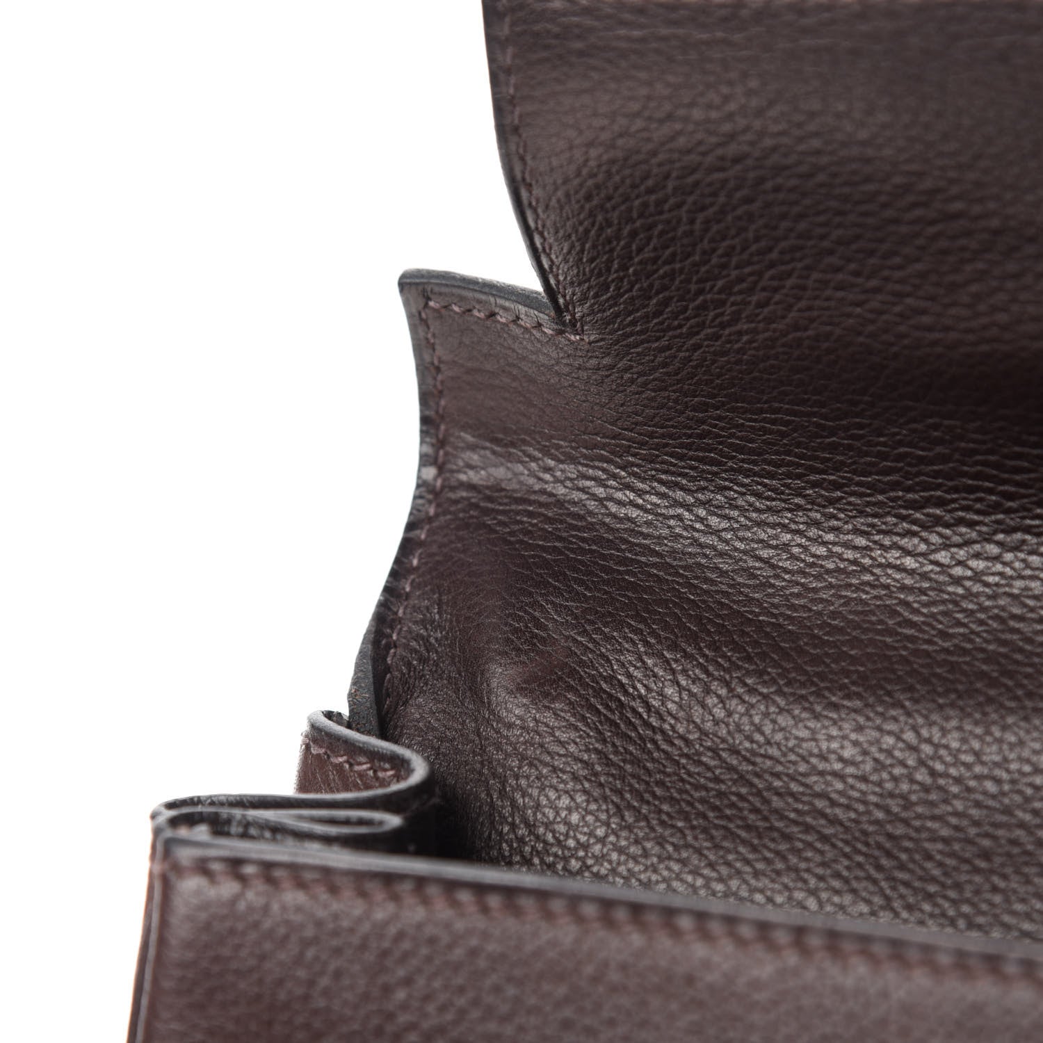 Hermes Evergrain Kelly Retourne 32 Chocolate 11 of 16