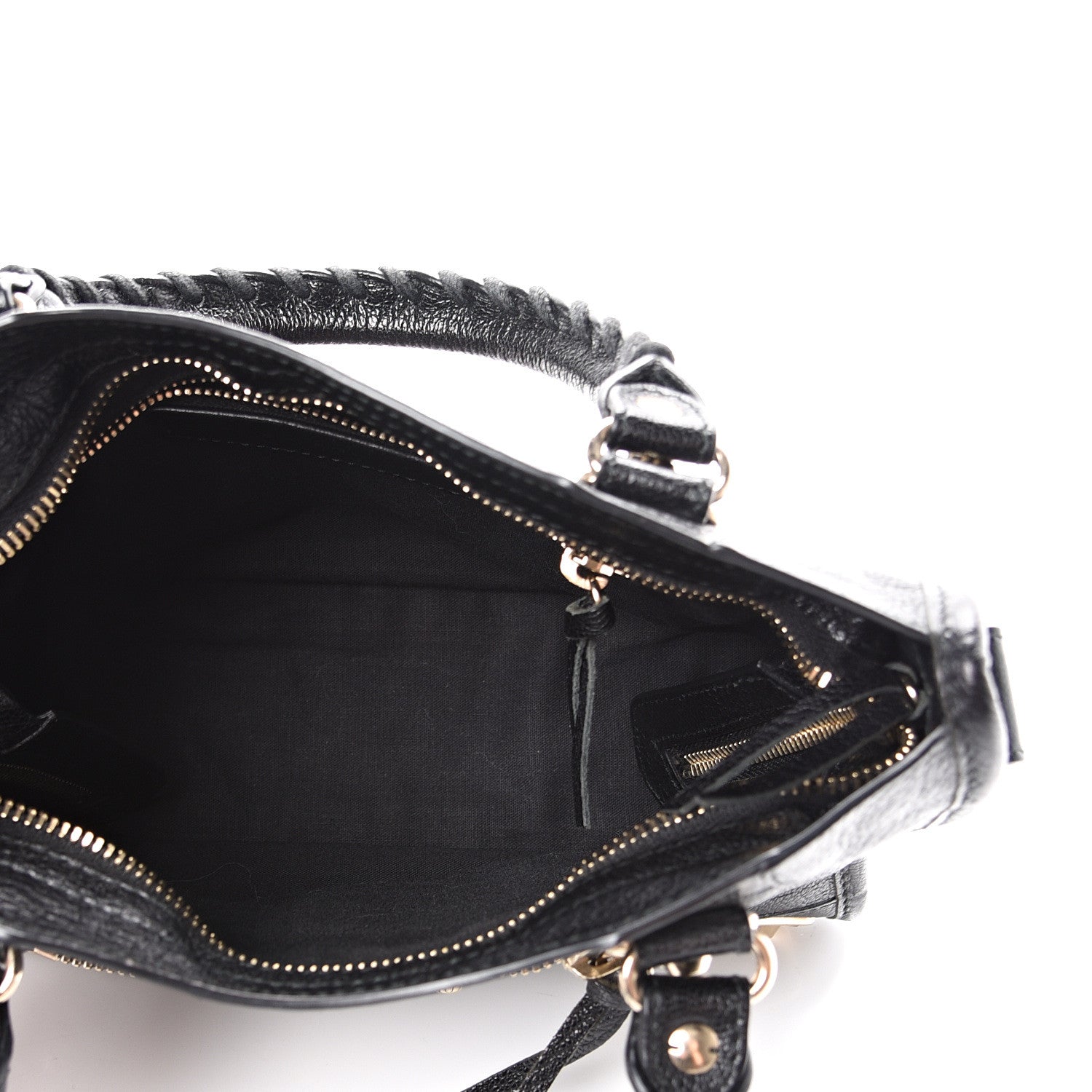 Balenciaga Chevre Gold Metallic Edge Hardware Mini City Black 4 of 9