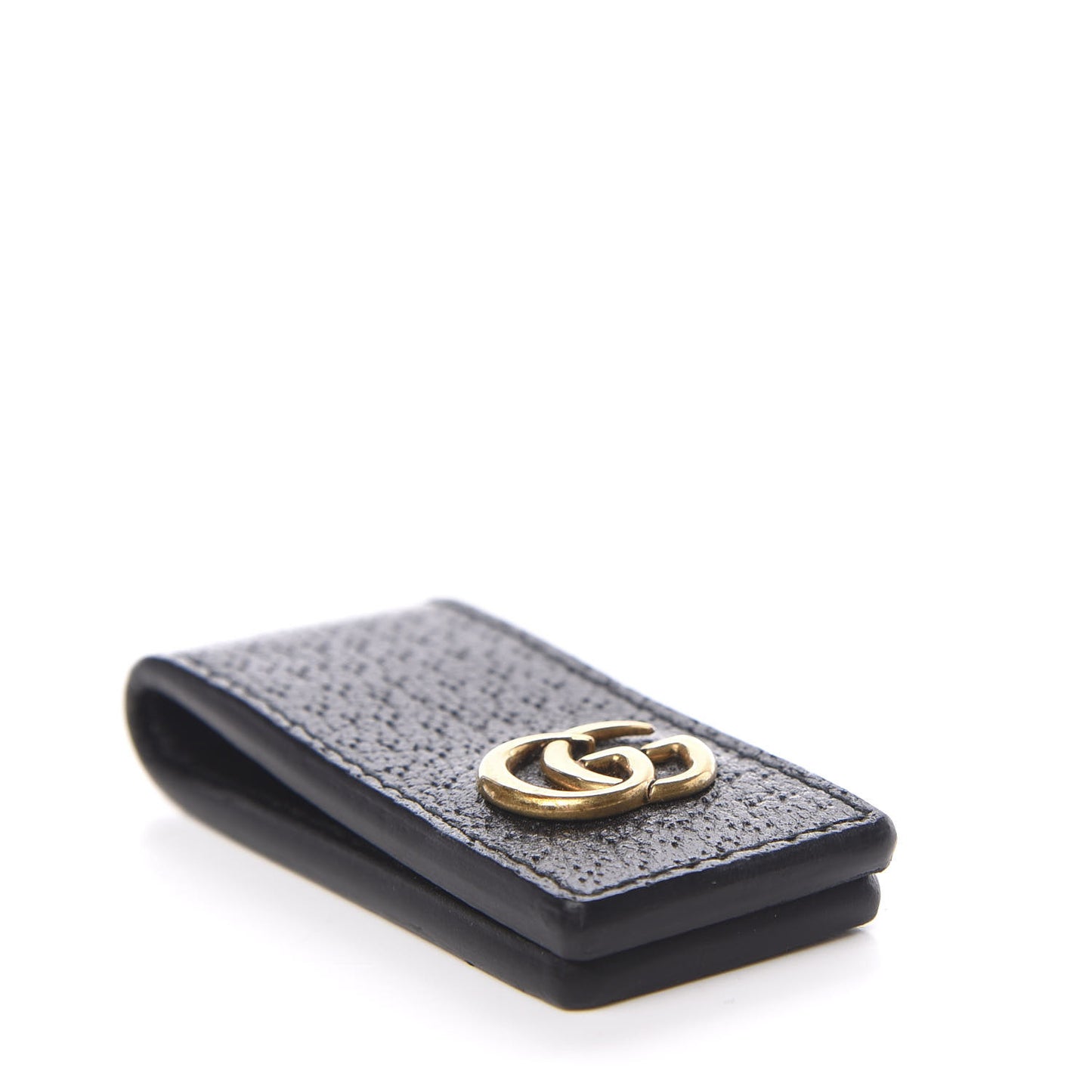 Calfskin Boar Effect GG Marmont Money Clip Black