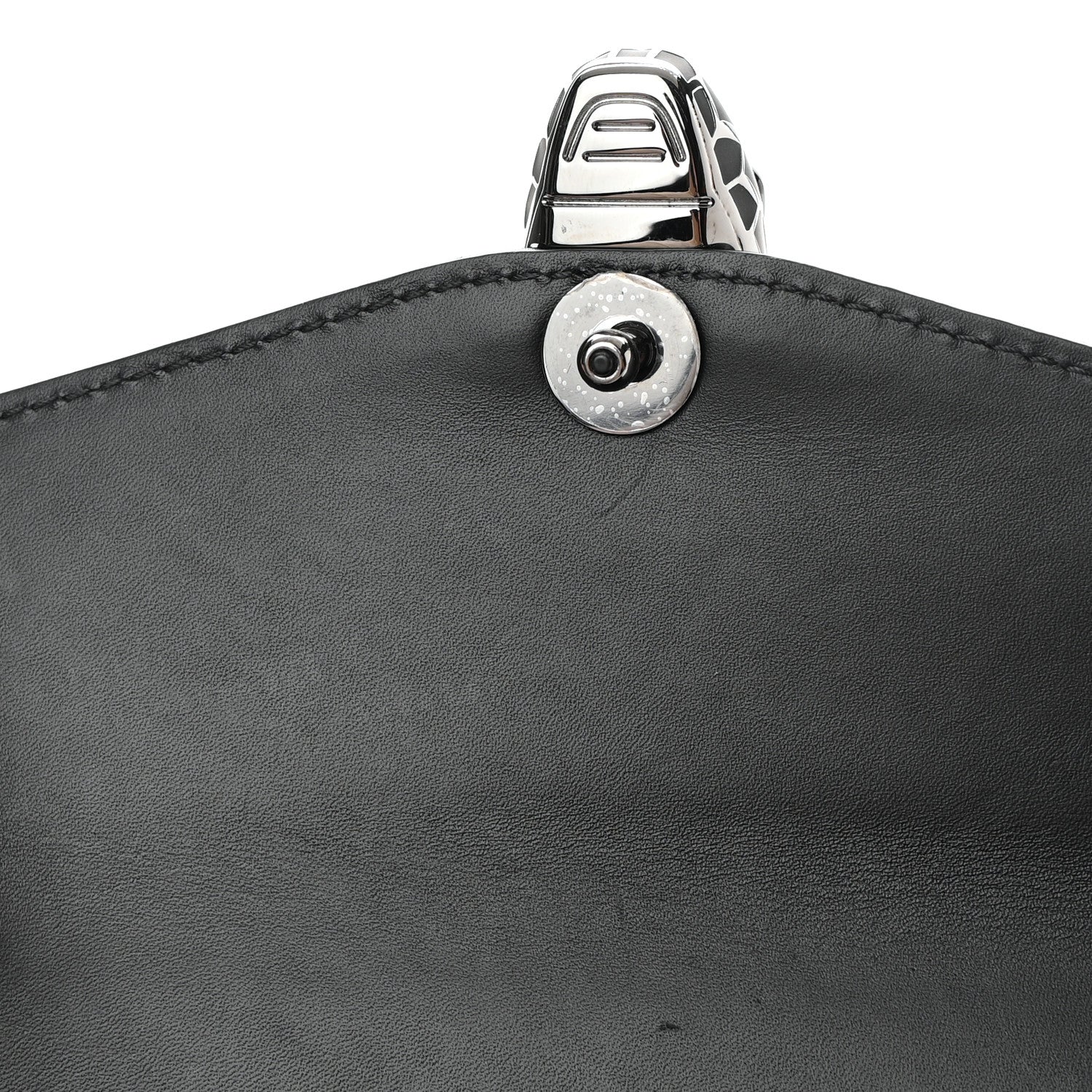 Bulgari Quilted Nappa Smooth Calfskin Serpenti Forever Diamond Blast Shoulder Bag Black 12 of 13