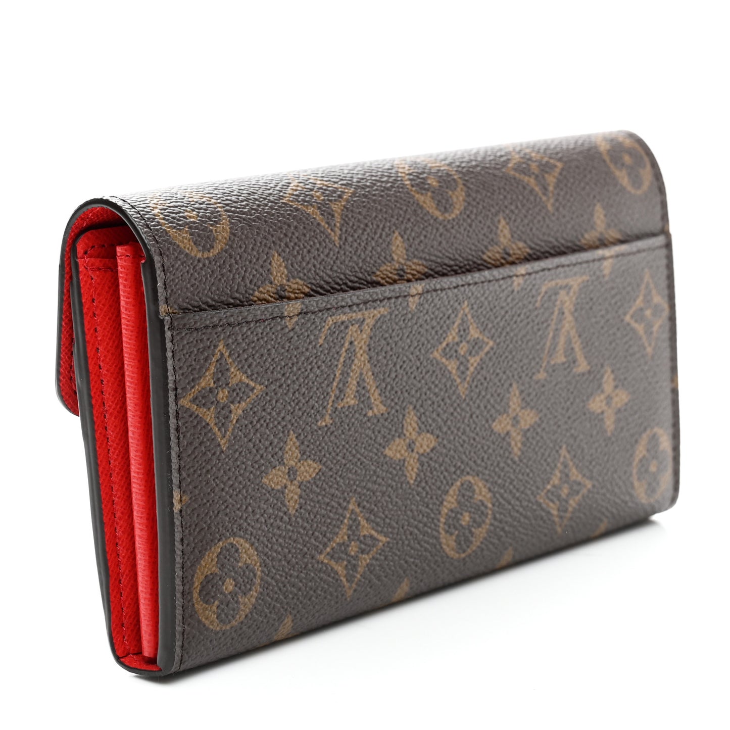 Monogram Sarah Wallet NM Coquelicot