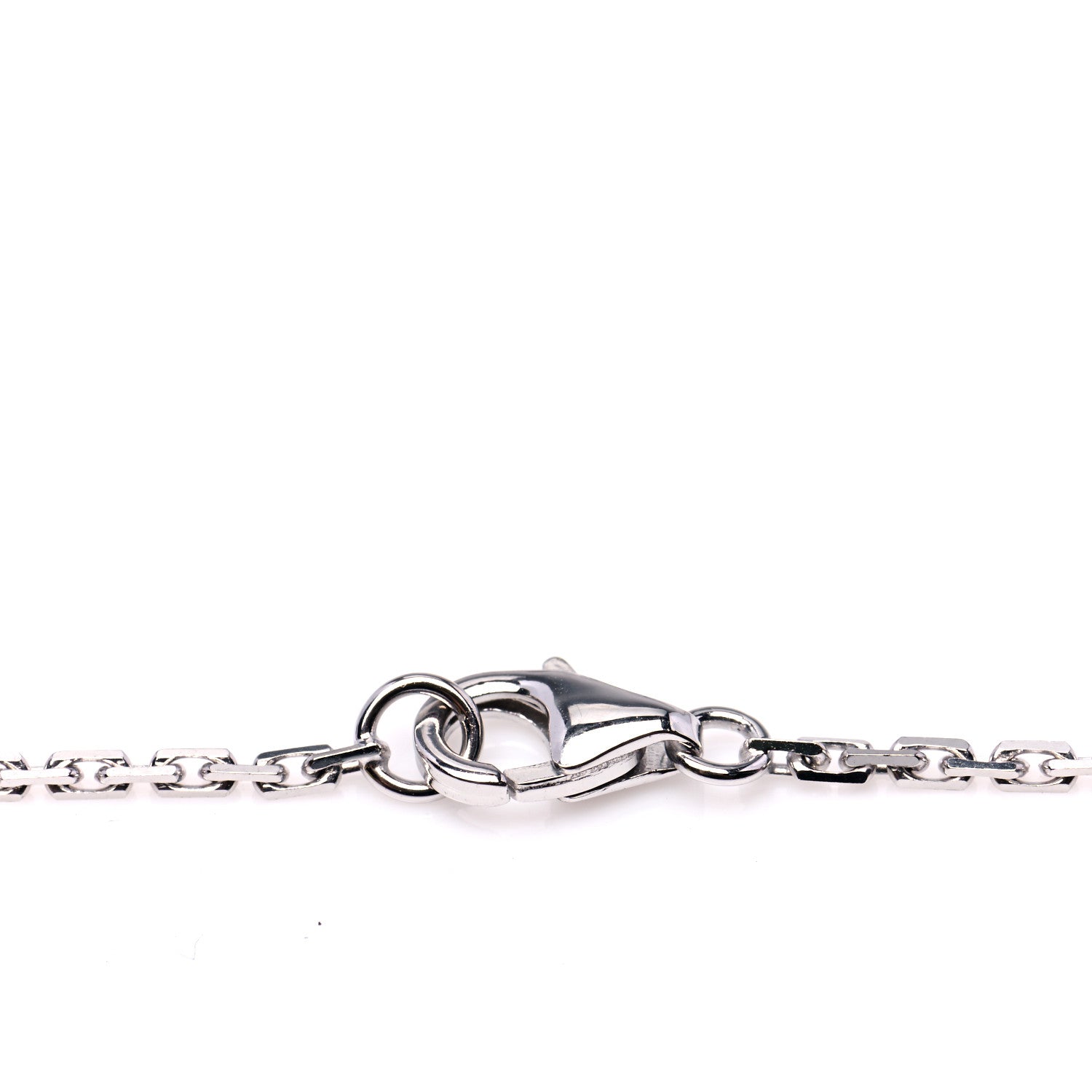 Cartier 18K White Gold Diamond Interlocking LOVE Necklace 3 of 6