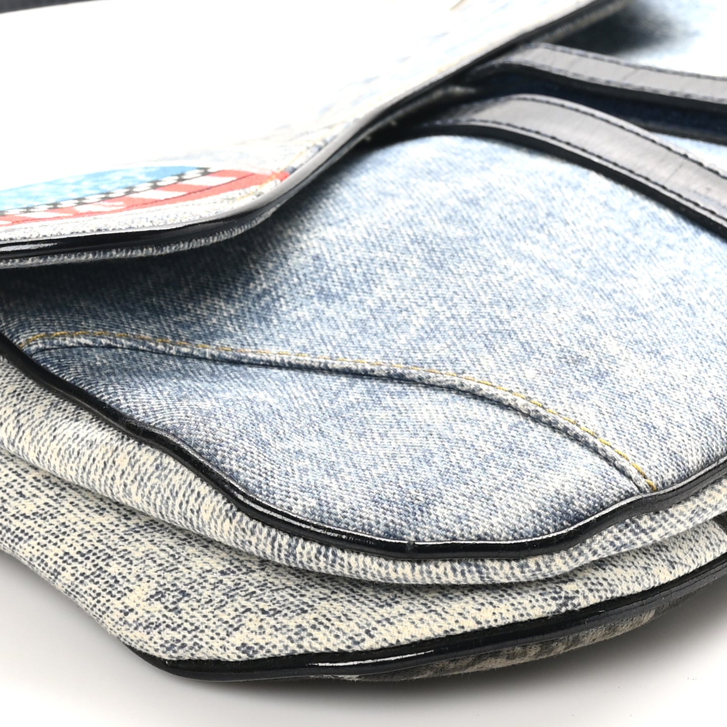Denim Speedway Double Saddle Bag Blue