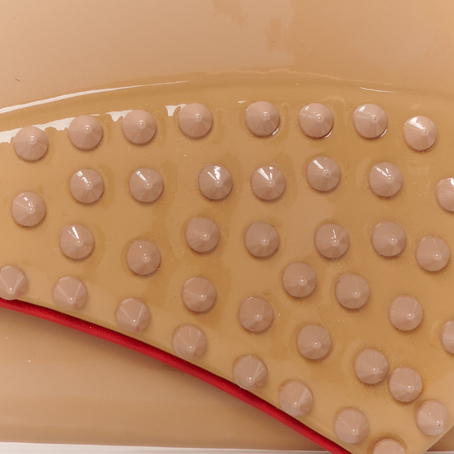 Christian Louboutin Patent Spikes Pigalle Clutch Nude 8 of 8