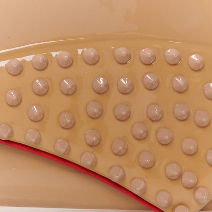 Christian Louboutin Patent Spikes Pigalle Clutch Nude 8 of 8