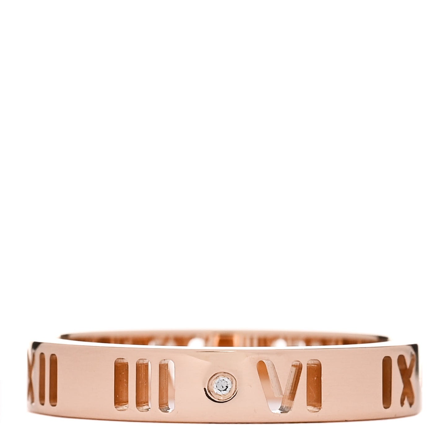 18K Rose Gold Diamond Atlas Pierced Ring 51 5.75