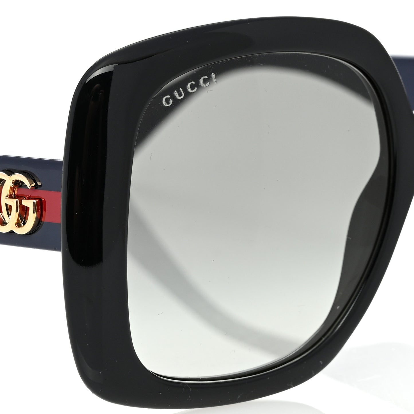 Acetate Square GG Web Sunglasses GG0713S Black