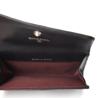 Chanel Lambskin Quilted Flap Card Holder Black 5 of 9