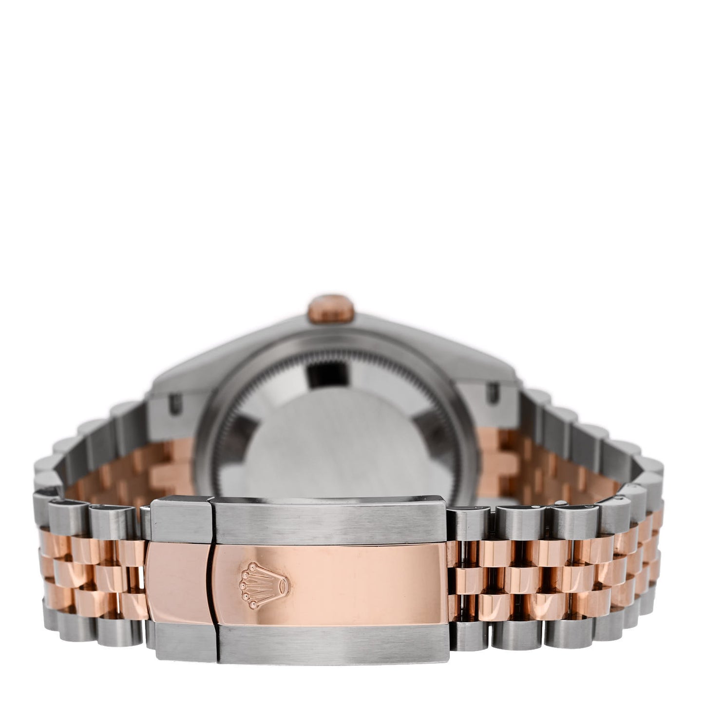 Stainless Steel 18K Everose Gold Diamond 36mm Oyster Perpetual Datejust Watch Silver Fluted 126231