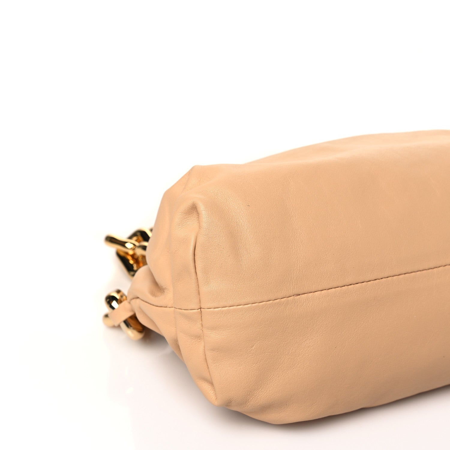 Bottega Veneta Calfskin The Pouch Chain Almond 9 of 10