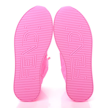Fendi X NICKI MINAJ Lycra Macro FF Embossed Prints On High Top Sneakers 36 Pink 5 of 8