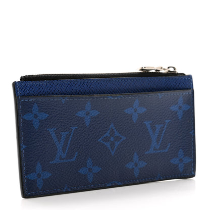 Louis Vuitton Monogram Taiga Coin Card Holder Cobalt 3 of 8