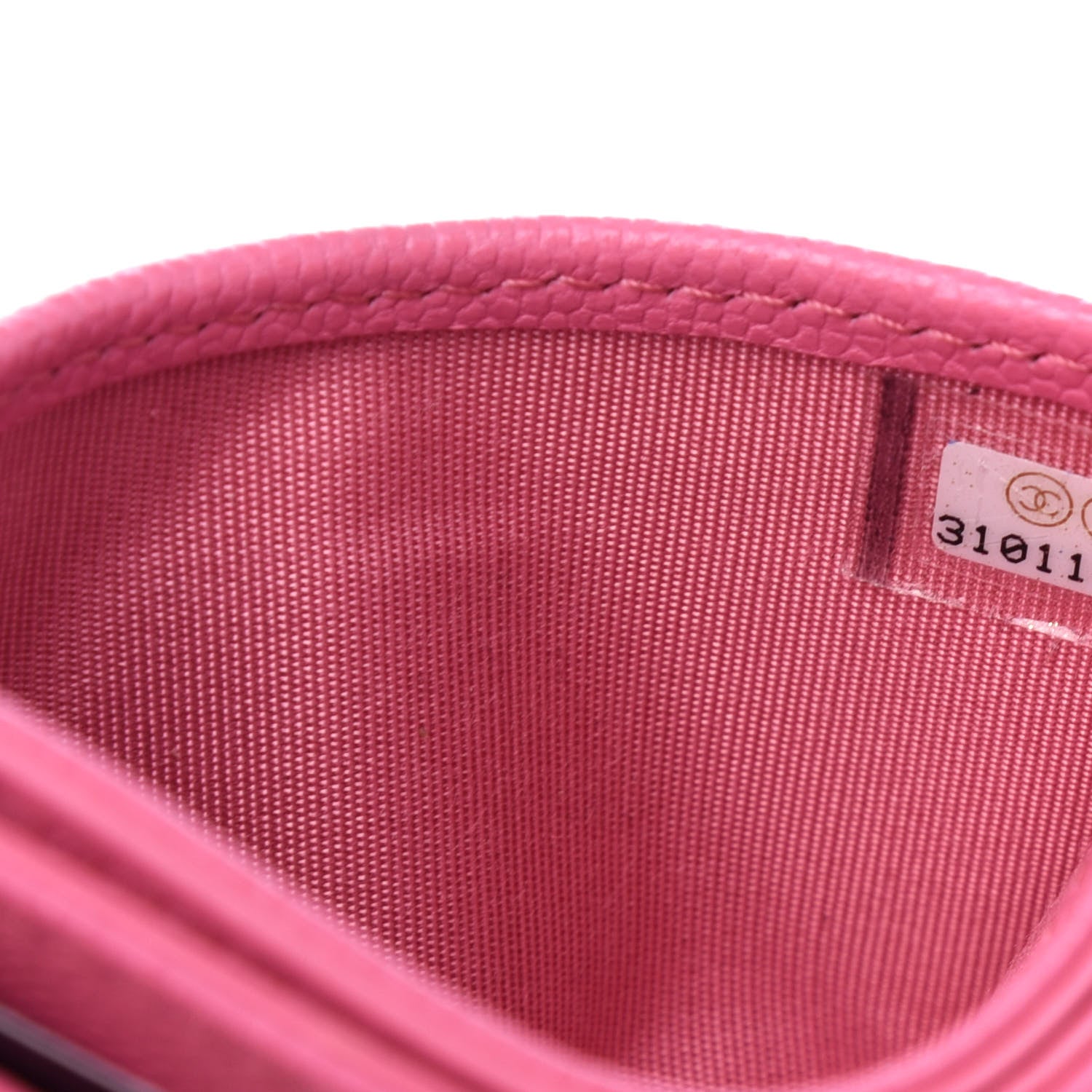 Chanel Caviar Quilted Card Holder Pink 8 of 9