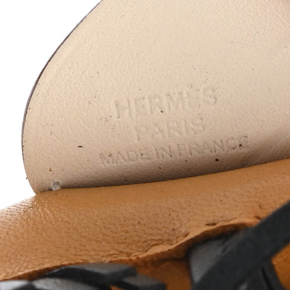 Hermes Milo Lambskin Grigri Rodeo Pegase Horse Bag Charm PM Sesame Black Nata 3 of 4