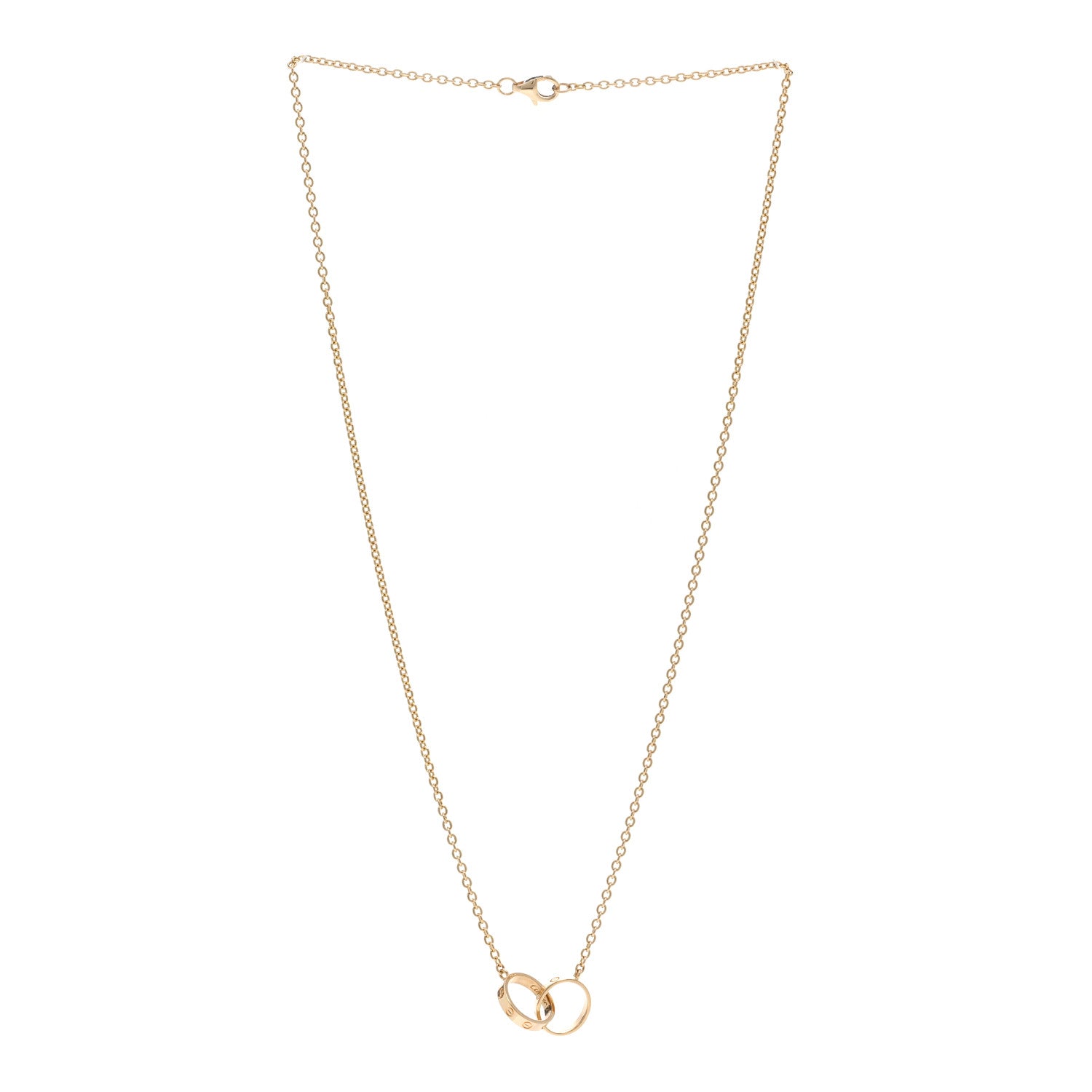 Cartier 18K Yellow Gold Interlocking LOVE Necklace 3 of 5