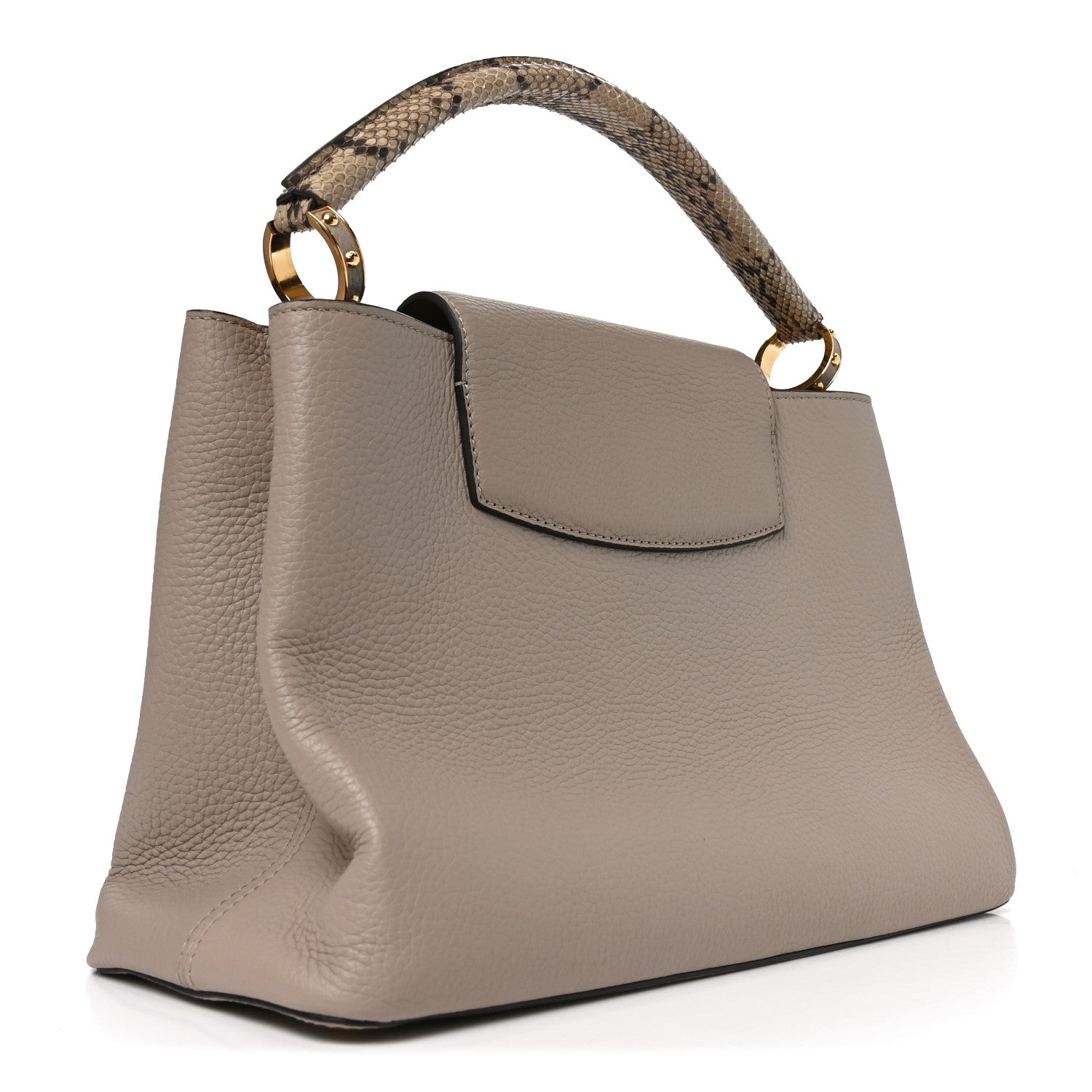Louis Vuitton Taurillon Snakeskin Capucines Galet 3 of 9