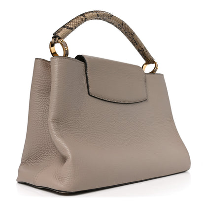 Louis Vuitton Taurillon Snakeskin Capucines Galet 3 of 9