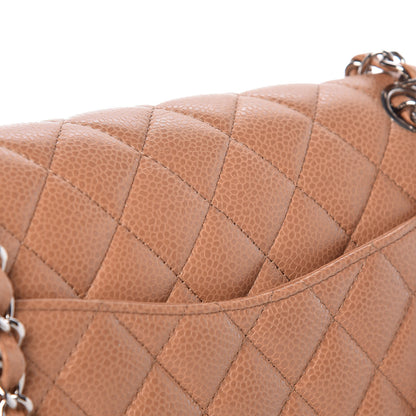 Chanel Caviar Quilted Medium Double Flap Dark Beige 10 of 10