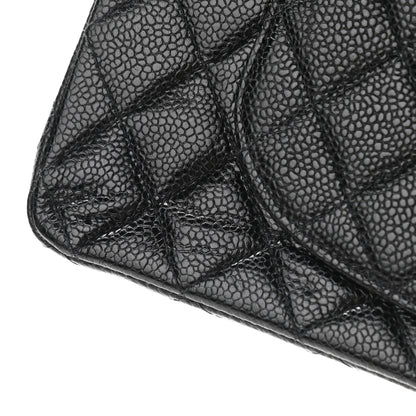 Chanel Caviar Quilted Medium Double Flap Black 10 of 13