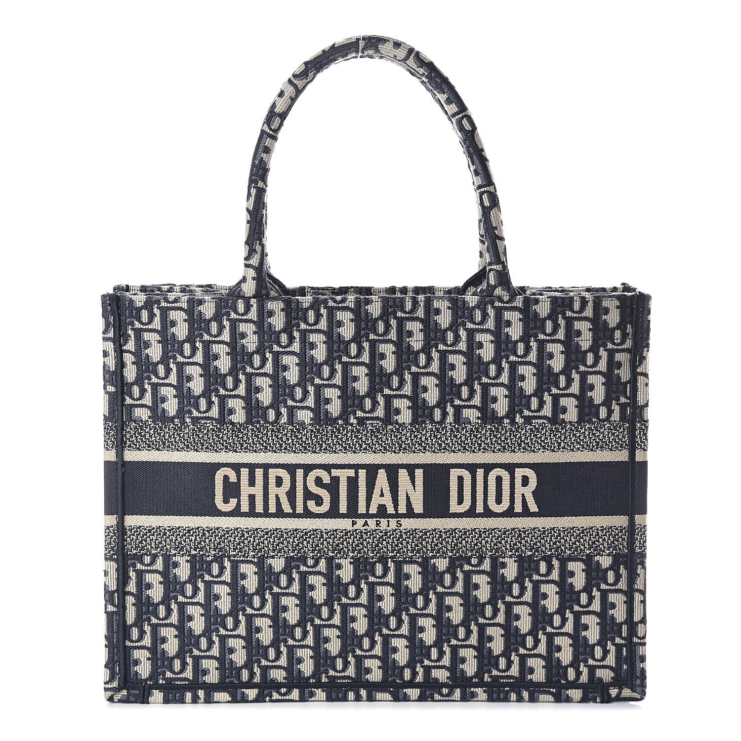 Christian Dior Oblique Medium Book Tote Blue Multicolor 1 of 8