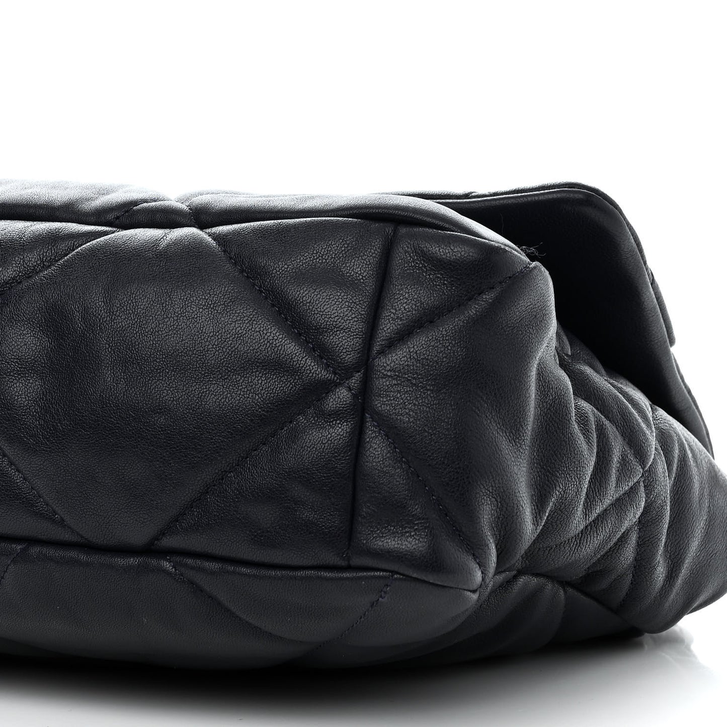Goatskin Quilted Large Chanel 19 Flap Dark Blue