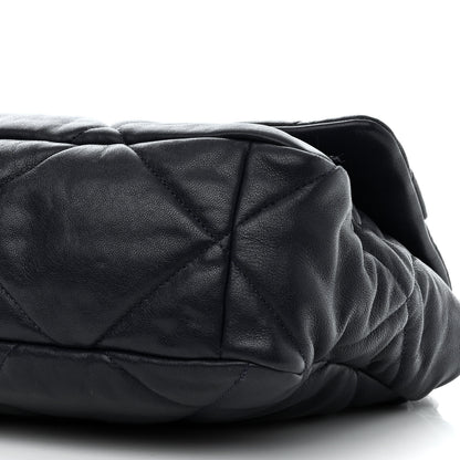 Chanel Goatskin Quilted Large Chanel 19 Flap Dark Blue 10 of 10