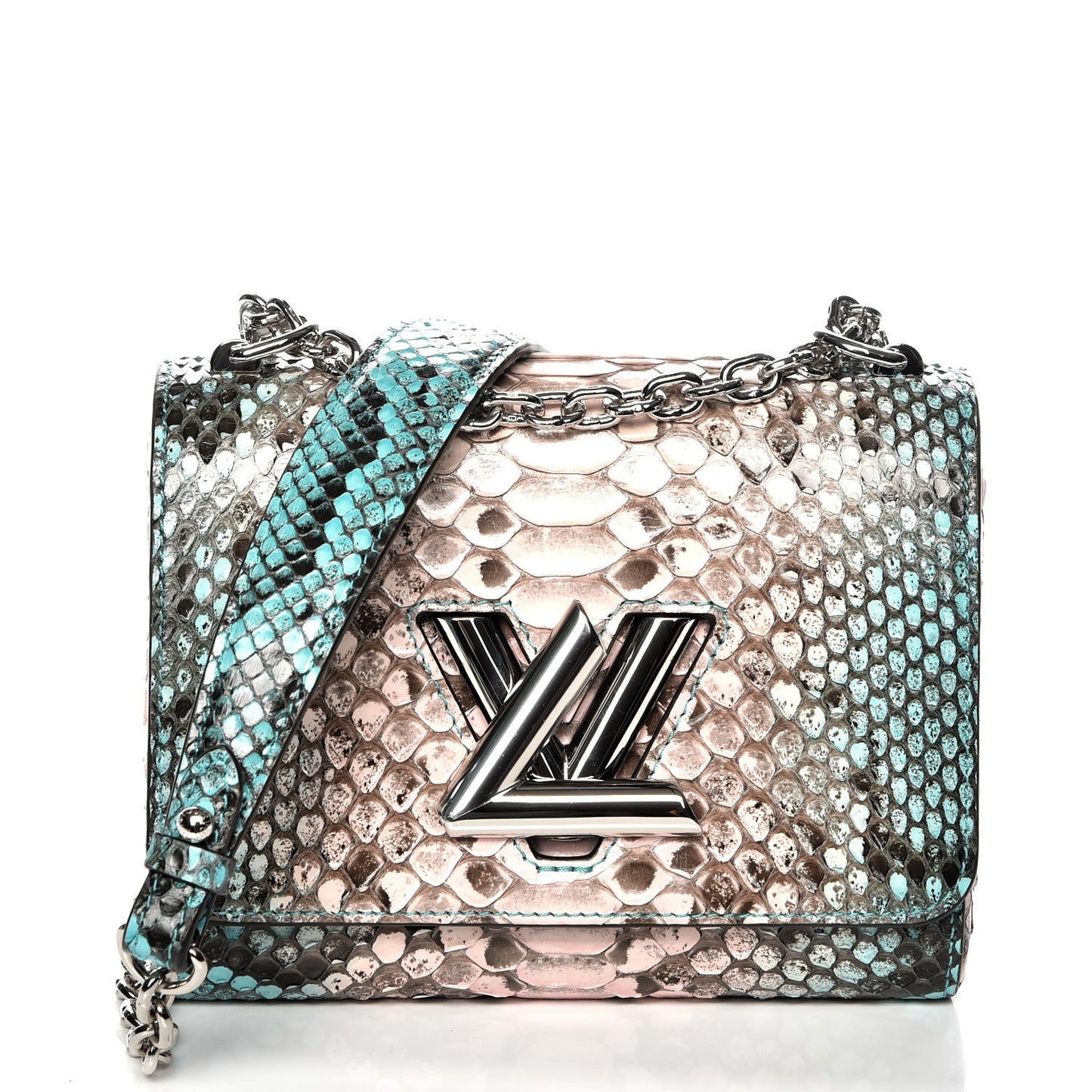 Python Twist Shoulder Bag PM Rose