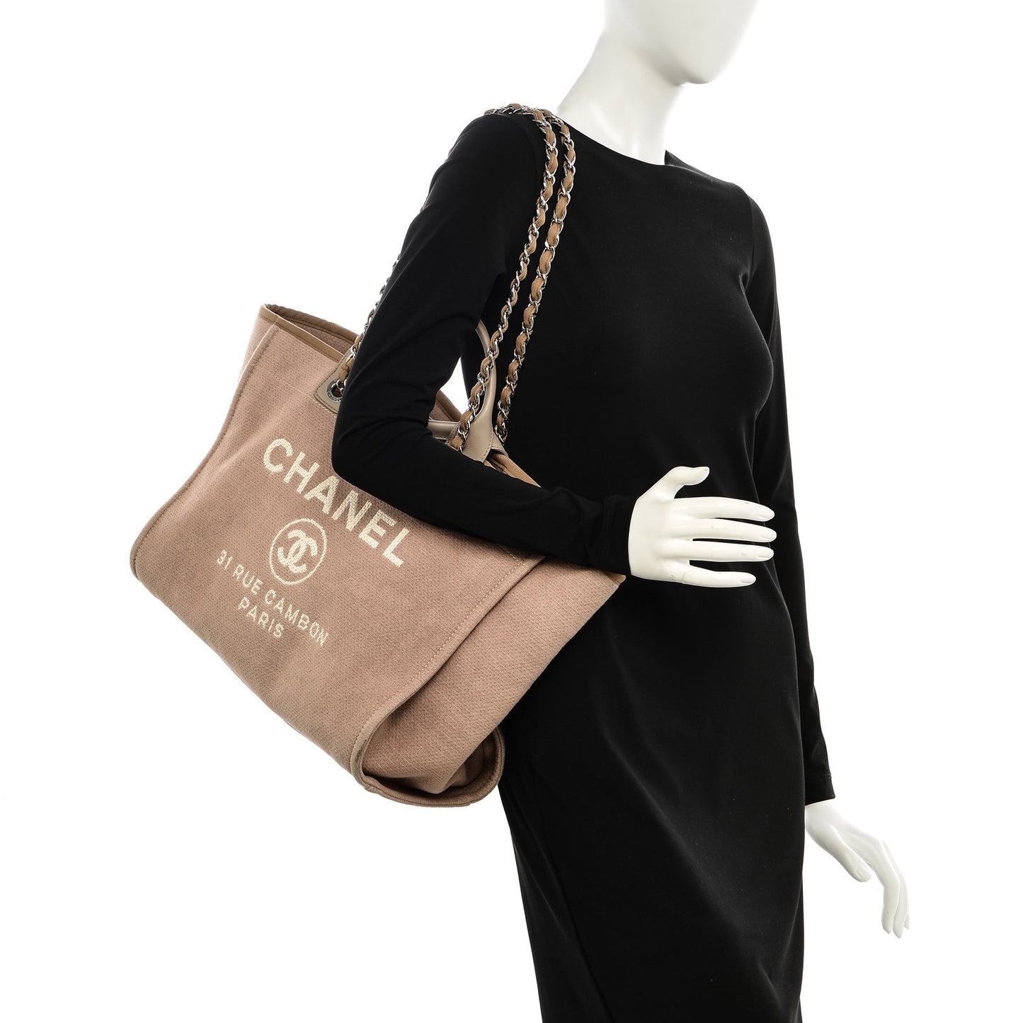 Canvas Large Deauville Tote Ecru