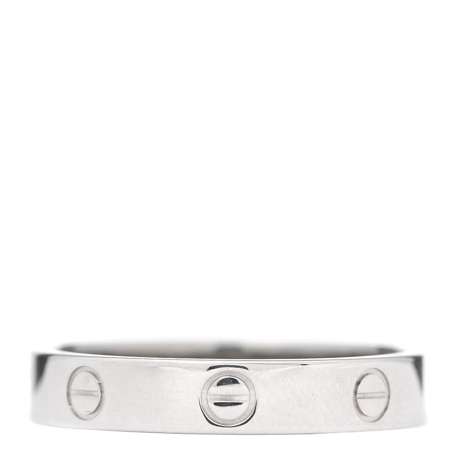 Cartier 18K White Gold 3.5mm LOVE Wedding Band Ring 60 9 1 of 4