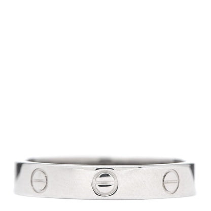 Cartier 18K White Gold 3.5mm LOVE Wedding Band Ring 60 9 1 of 4