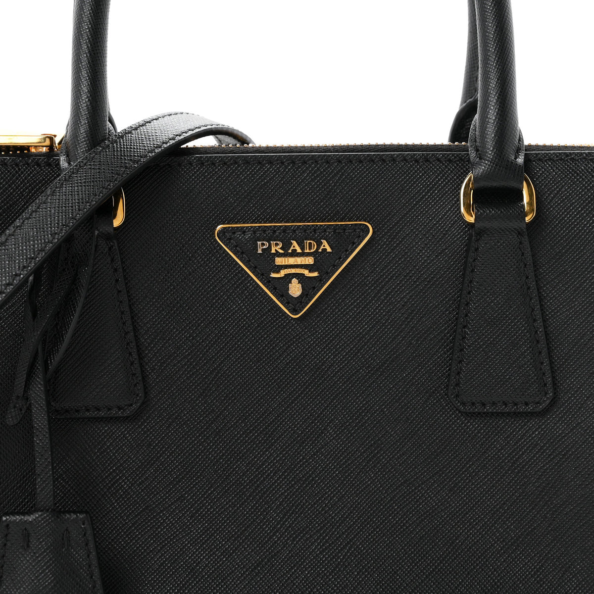 Prada Saffiano Medium Galleria Double Zip Tote Black 8 of 10