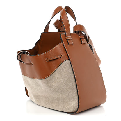 Loewe Calfskin Canvas Medium Hammock Shoulder Bag Natural Tan 3 of 10