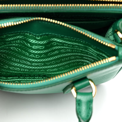 Prada Saffiano Lux Mini Galleria Double Zip Tote Biliardo 6 of 12