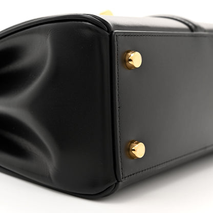 Celine Satinated Calfskin Small 16 Top Handle Bag Black 10 of 11
